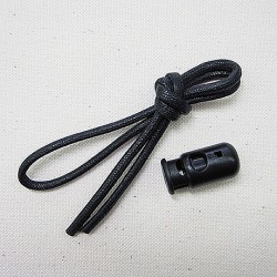 Hamanaka cord with cord lock, black