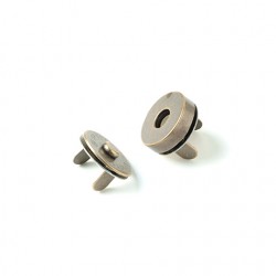 Hamanaka magnetic press fastener, 18 mm, antique metal
