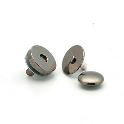 Hamanaka magnetic press fastener, 14 mm, black metal