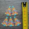 Set of wooden buttons, Сhristmas trees 3