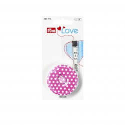 Prym Love Spring Tape Measure, pink