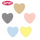 Opry Silicone beads heart 19x20mm, 5pcs, AST1