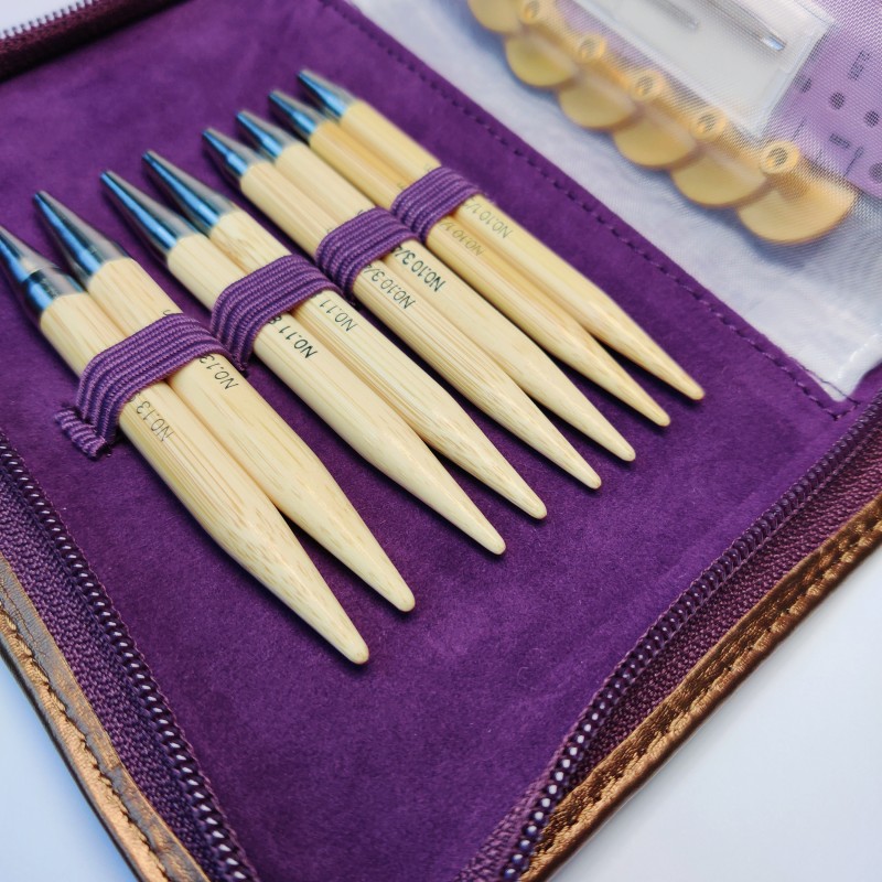 CarryC Interchangeable Bamboo Knitting Needle Set