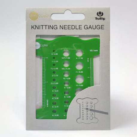 Tulip Knitting Gauge, green