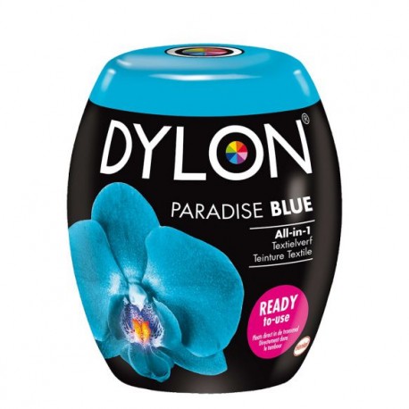 Dylon Pods textile fabric dye machine use - Paradise Blue