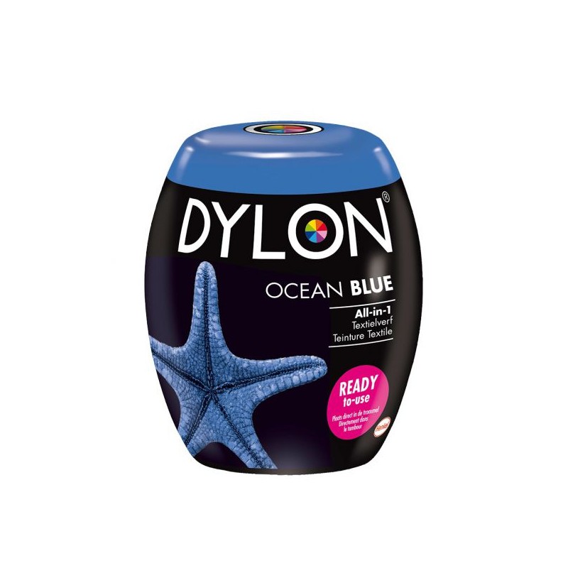 Dylon Pods textile fabric dye machine use Ocean Blue Azuleta