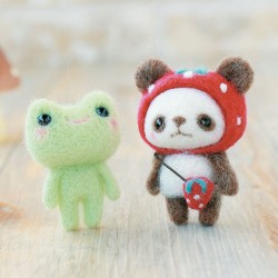 Hamanaka felting set 'Panda and Frog'