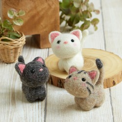 Hamanaka felting set 'Little Friends Cats'