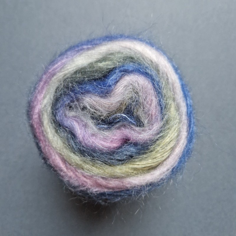 Rico Super Kid Mohair Loves Silk Print Wol - 008 Retro Meerkleurig 50g / 400m