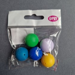 Opry Silicone beads round 20mm, 5pcs, AST4