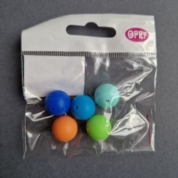 Opry Silicone beads round 15mm, 5pcs, AST3