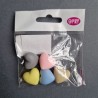 Opry Silicone beads heart 19x20mm, 5pcs, AST1