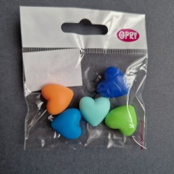 Opry Silicone beads heart 19x20mm, 5pcs, AST3