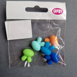 Opry Silicone beads rabbit 15mm, 5pcs, AST3
