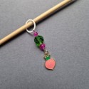 Ozevi Stitch Marker, green, beetroot, 1ps