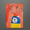 Charity postacard "Patriotic Ukrainian bear"