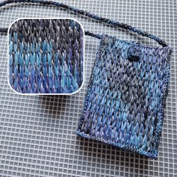 Kit "Crochet plastic canvas mini bag" (Black sea)