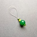 Ozevi Stitch Marker, carnelian green, 1ps