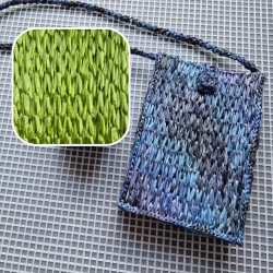 Kit "Crochet plastic canvas mini bag" (Blue)