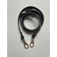 Leather bag handle, 1.5 cm, 120 cm, black