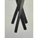 Sewn leather bag handle 1.5 cm, 80 cm, black