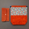 Ozevi project bag with organizer, foxes