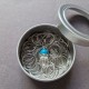 Set of stitch markers (30 silver + 1 main turquoise)