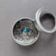 Set of stitch markers (30 silver + 1 main turquoise)