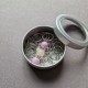 Set of stitch markers (30 silver + 1 main lavender)
