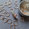 Set of stitch markers (30 rose gold + 1 main champagne)