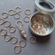 Set of stitch markers (30 rose gold + 1 main champagne)