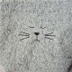 Handmade cotton boucle fabric Cat Bag S Gray