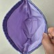Boucle fabric Bag Fluffy Cat Violet