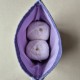 Boucle fabric Bag Fluffy Cat Violet