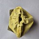 Handmade cotton boucle fabric Cat Bag M Mustard