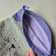Handmade cotton boucle fabric Cat Bag M Violet