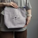 Fabric Purr-Bag Lilac