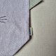 Handmade cotton fabric Cat Bag M Lilac