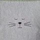 Handmade cotton fabric Cat Bag M Lilac