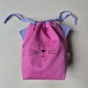 Fabric Purr-Bag Fuchsia