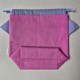 Handmade cotton fabric Cat Bag M Fuchsia