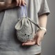 Handmade cotton boucle fabric Rabbit Bag Mini