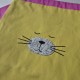 Fabric Bag Whiskers Cat Mustard