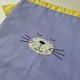 Fabric Bag Whiskers Cat Violet