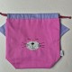 Fabric Bag Whiskers Cat Fuchsia