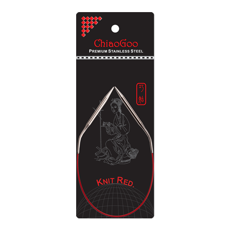 Спицы круговые ChiaoGoo SS Knit RED (30 см)