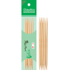 ChiaoGoo Bamboo Double Points - 5" (13 cm), Natural Color