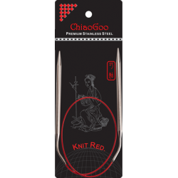 Спицы круговые ChiaoGoo SS Knit RED (60 см)