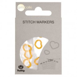 Tulip Stitch Markers Yellow Hearts M