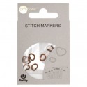 Tulip Stitch Markers Brown Hearts S